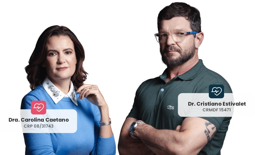 Nossos Especialistas: Dra. Carolina Caetano e Dr. Cristiano Estivalet