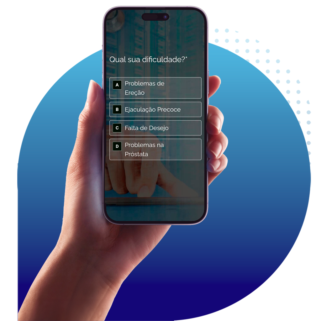 Hand holding smartphone with evaluation form